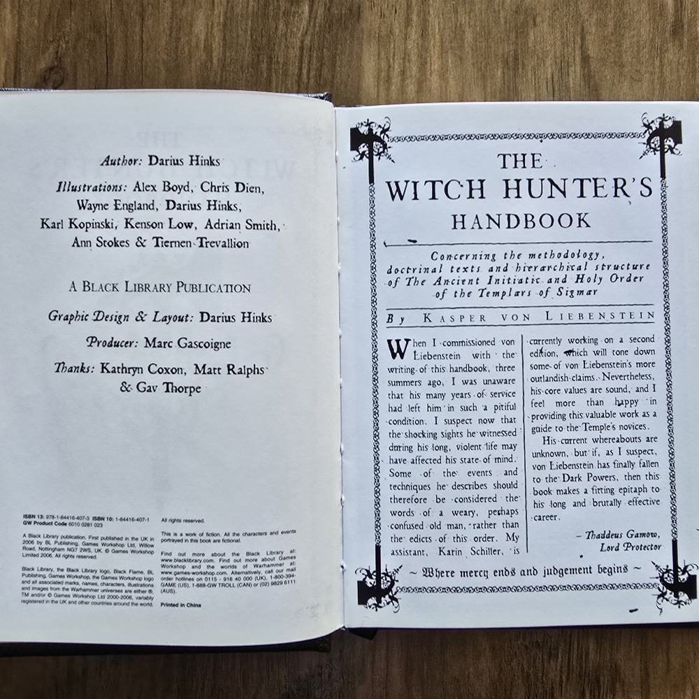 Lot of 2 Warhammer HC Books: The Witch Hunter’s Handbook + The Life of Sigmar - Picture 6 of 13